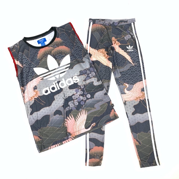 ADIDAS ORIGINALS RITA ORA KIMONO Tank Top/Legging - Picture 2 of 12